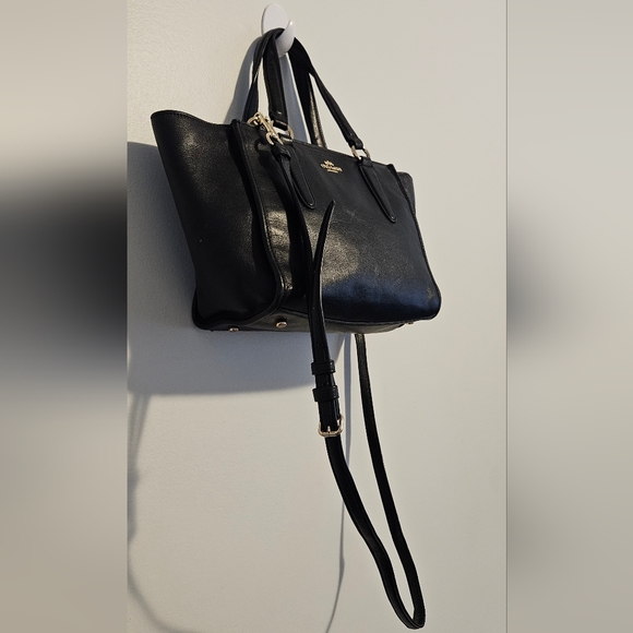 Coach 2 WAY Handbag Black Leather Shoulder Mini Bag - Picture 5 of 16